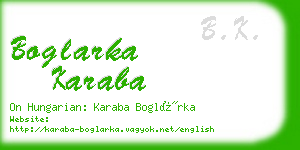 boglarka karaba business card